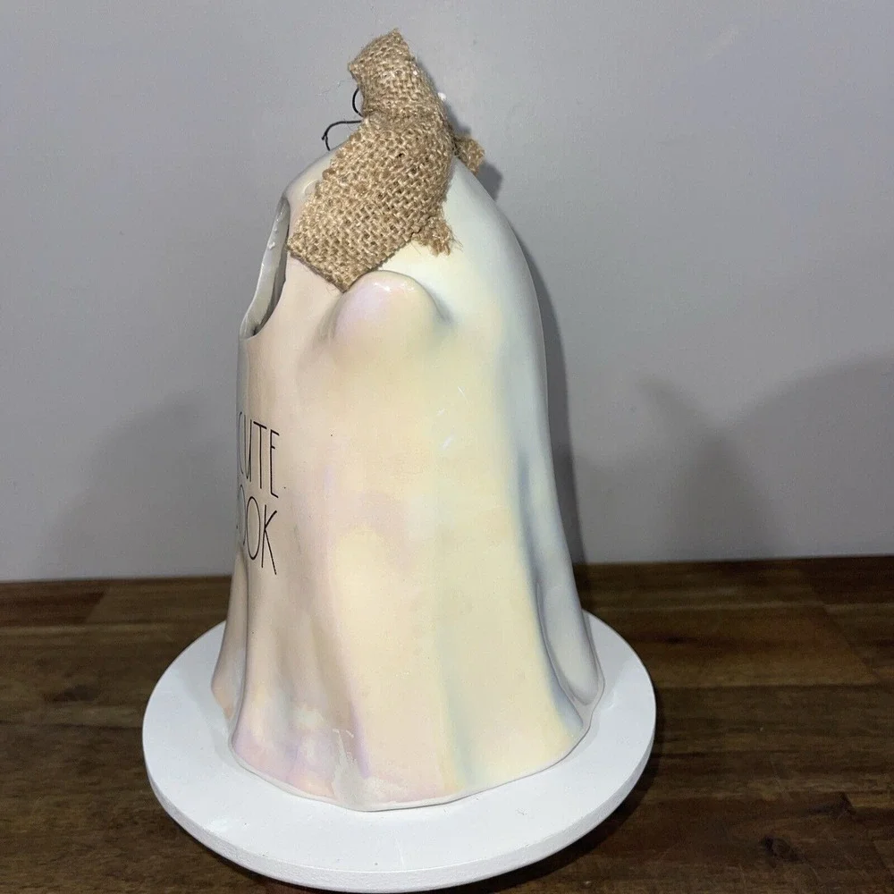 Rae Dunn Iridescent Ghost Too Cute To Spook Bird House H8